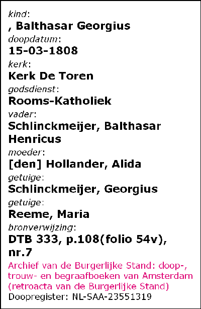 18080315 dp reg Balthasar G zv BH Schlinckmeijer - A d Hollander